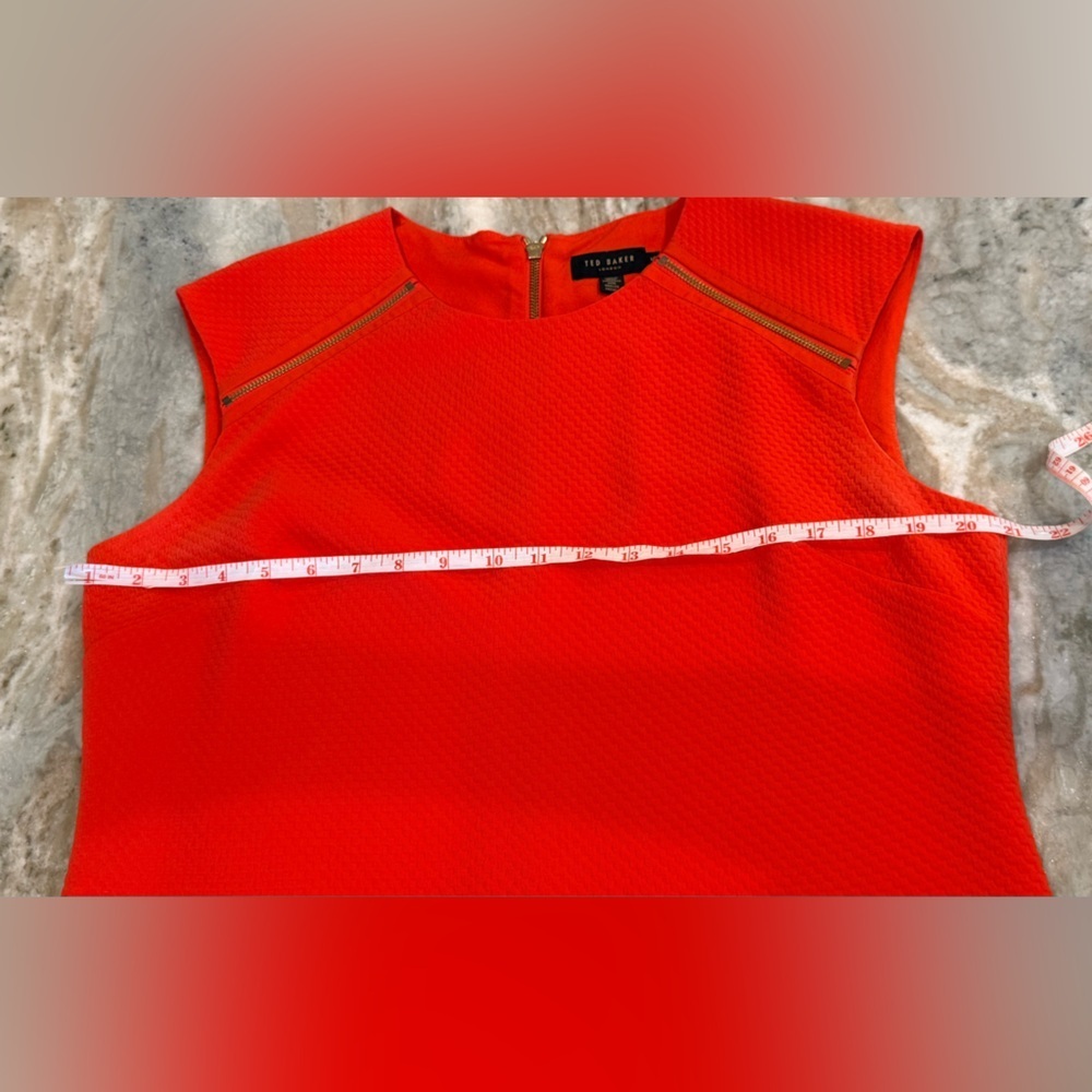 Women’s TED BAKER London coral quilted shift dress- Size 5 - Picture 6 of 7